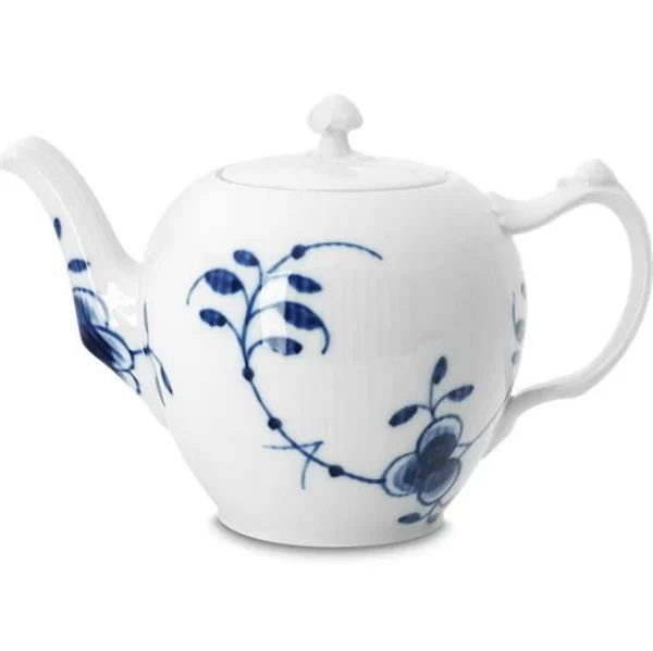 Teekannen Royal Copenhagen Mega Blau Gerippt Teekanne 1,0ltr. 2381141 1