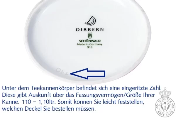 Teekannen Dibbern Solid Color Zartrosa Deckel Für Teekanne 1,10ltr. 5