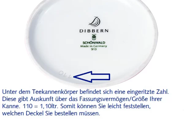 Teekannen Dibbern Solid Color Bordeaux Deckel Für Teekanne 1,10ltr. 4