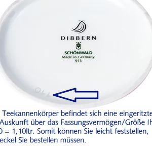 Teekannen Dibbern Solid Color Clay Deckel Für Teekanne 1,10ltr. 12